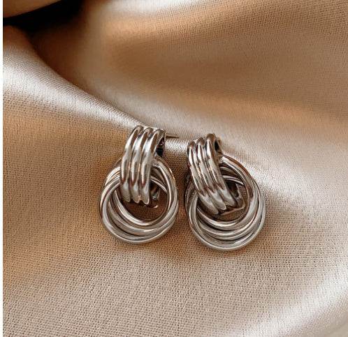 Luna Layered Hoop Earrings - Mubimart