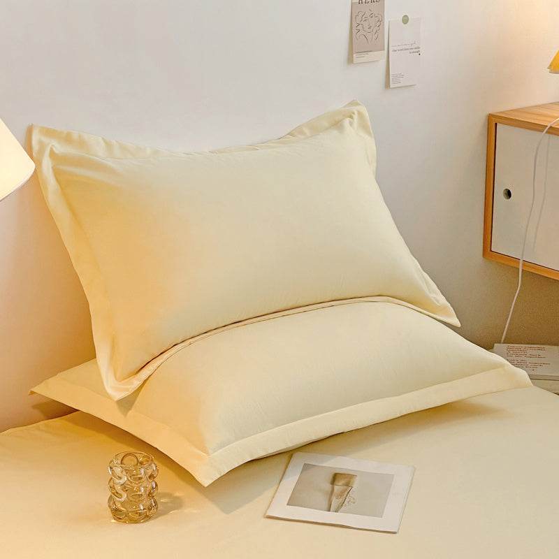 Fashion Simple Washed Cotton Pillowcases Pair Set - Mubimart