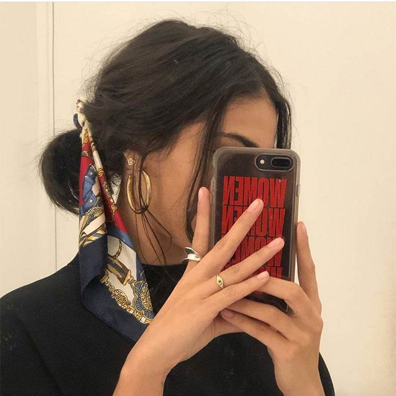 Gold Chunky Hoop Earrings - Mubimart