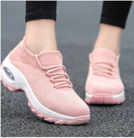 Sports Women Flying Knit Socks Shaking Shoes - Mubimart