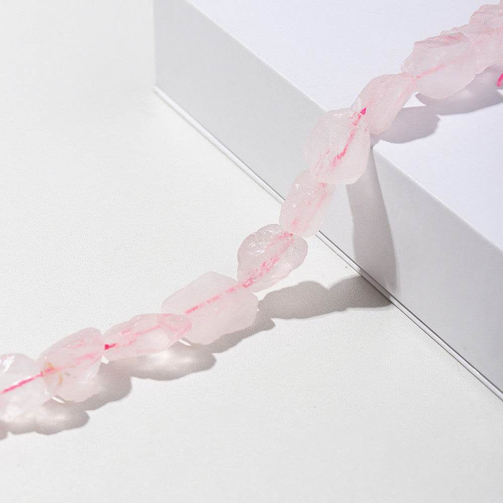 Natural Crystal Raw Unpolished Gemstone Ornaments Bracelet Loose Beads - Mubimart
