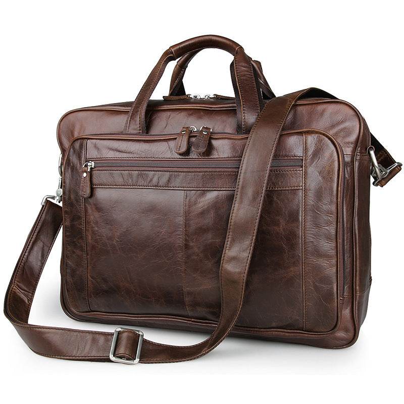 Men's leather briefcase - Mubimart