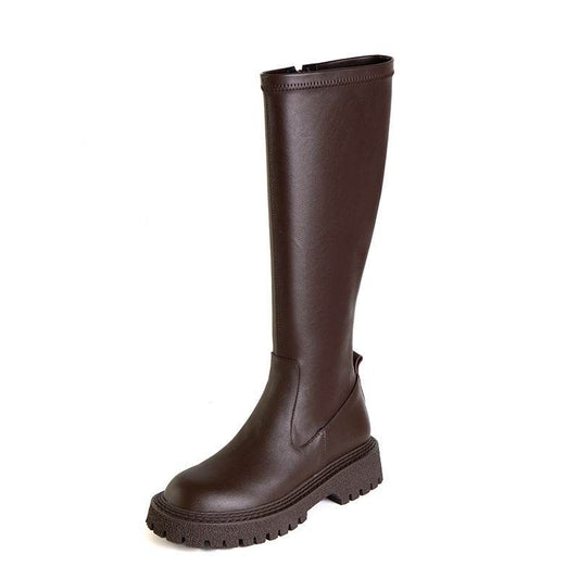 Boots Small Thick High Heels But Knee-length All-match Thin And Tall - Mubimart