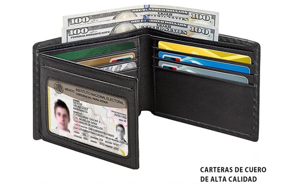 Men's Anti-magnetic Thin Wallet Special Carbon Fiber Dollar Multi Card Slot Wallet - Mubimart