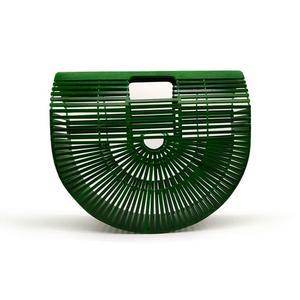 Bamboo Woven Bag Rattan Creative Beach Handbag Women - Mubimart