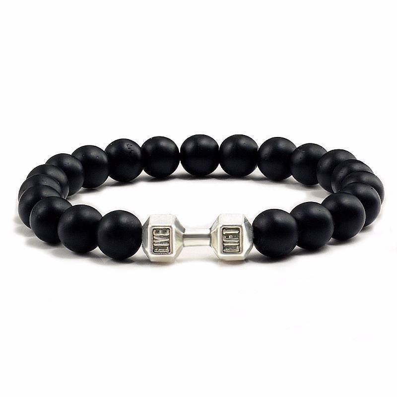 Natural Volcanic Stone Beads Bracelets Black Lava Men Women Bracelet Aromatherapy Essential Oil Diffuser Bangle - Mubimart