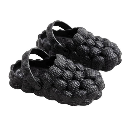 Womens Soft Sole Bubble Clogs Lightweight Solid Color Slippers - Mubimart