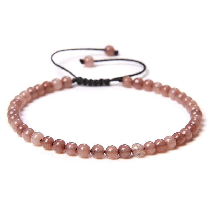 Adjustable Natural Raw Gemstone Beading Bracelet - Mubimart
