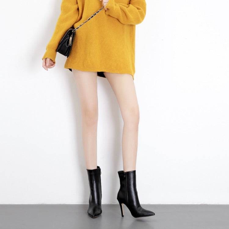 Stiletto heeled Martin boots - Mubimart