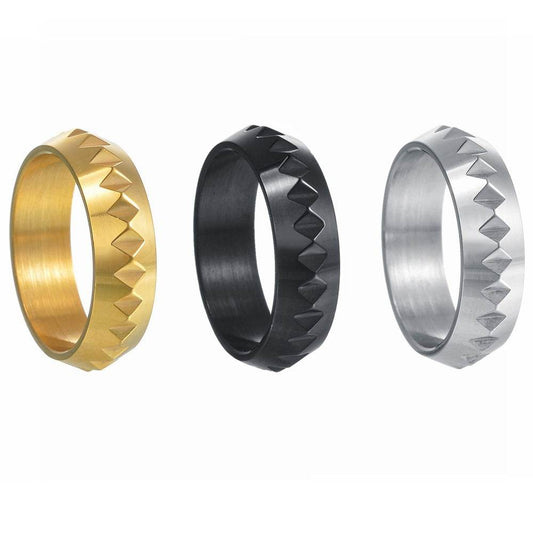 European And American Self-defense Ring Men And Women Punk Style Titanium Steel - Mubimart