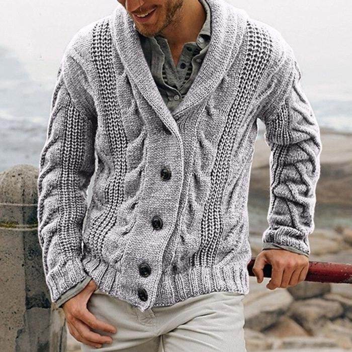 Knitted cardigan sweater - Mubimart