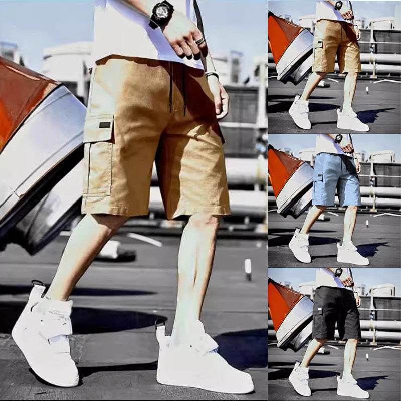 Men's Multi-bag Twill Cargo Shorts - Mubimart