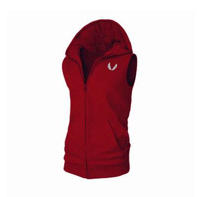 Wing embroidery fitness sweater vest - Mubimart
