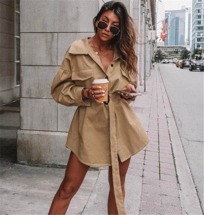 New shirt dress - Mubimart