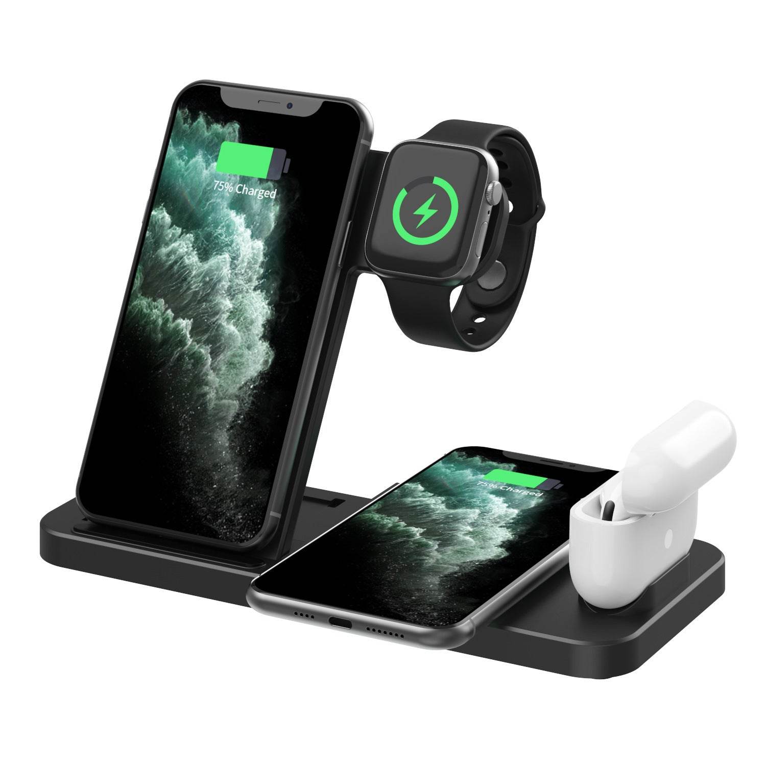 Wireless charger Three-in-one wireless charger for phones and watches - Mubimart