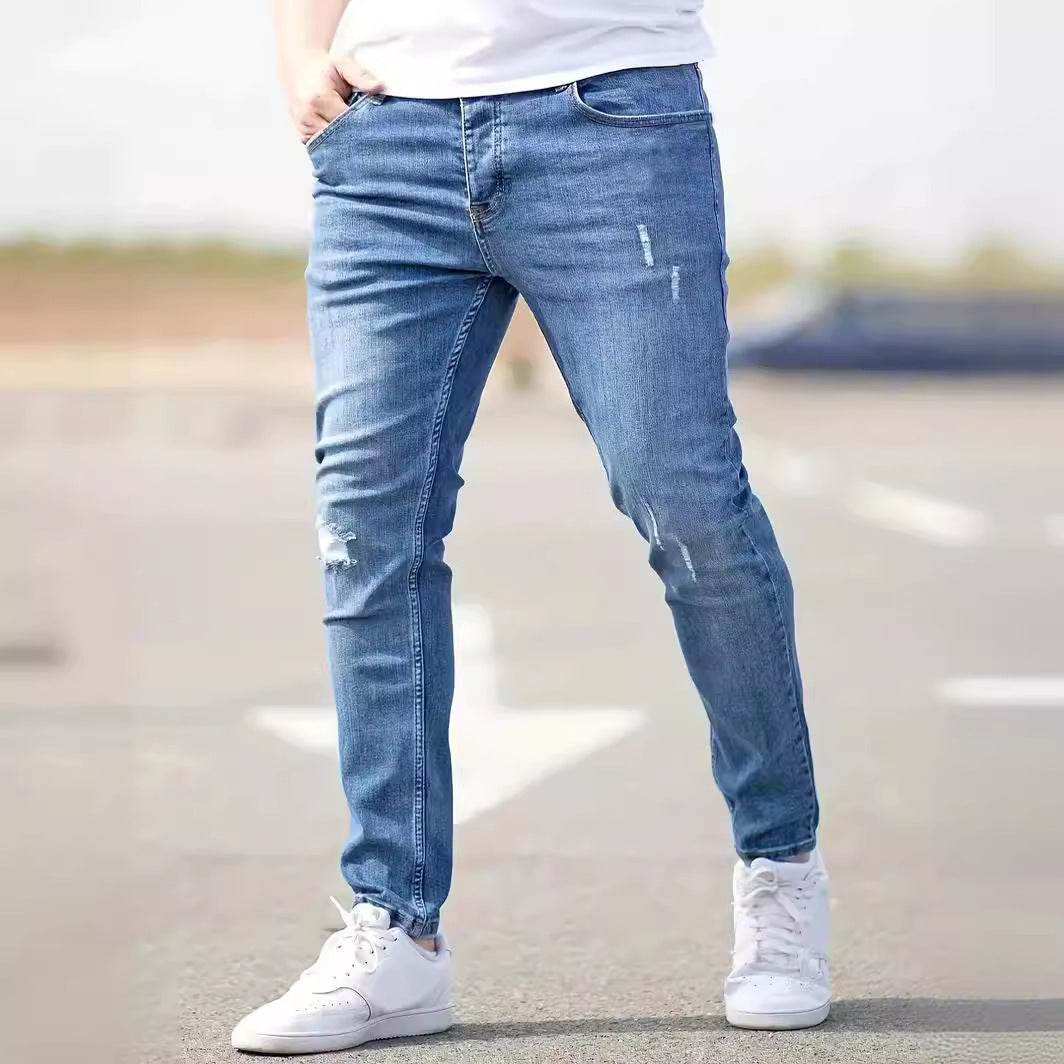 American-style Slim-fit Stretch Jeans - Mubimart