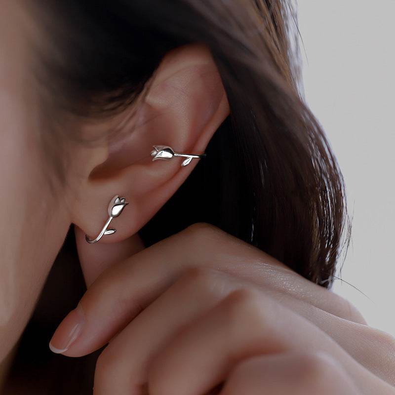 Fashion Tulip Stud Earrings For Women - Mubimart