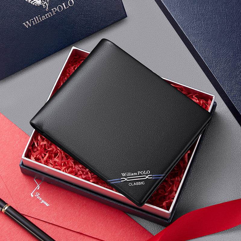 Men's First Layer Leather Wallet - Mubimart