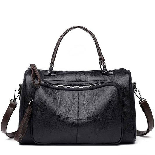 Women New Soft PU Leather Handbag Large Capacity Crossbody Bag - Mubimart