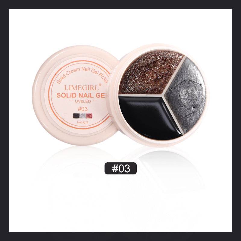 Cream Nail Polish Eye Shadow Bag - Mubimart