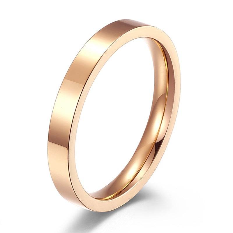 3mm Stainless Steel Stackable Ring Plain Wedding Band for Women Men - Mubimart