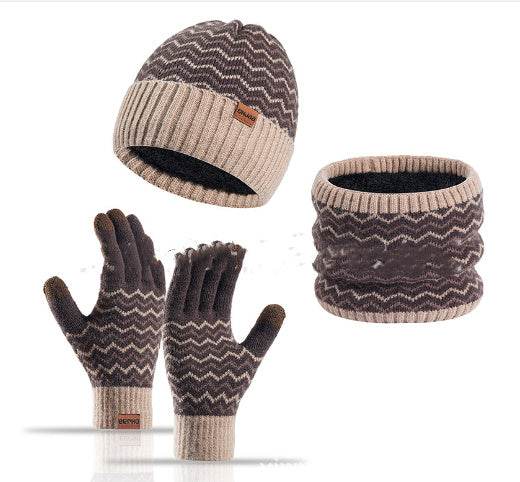 Men's Winter Warm Neck Warmer Cold-proof Knitted Hat - Mubimart