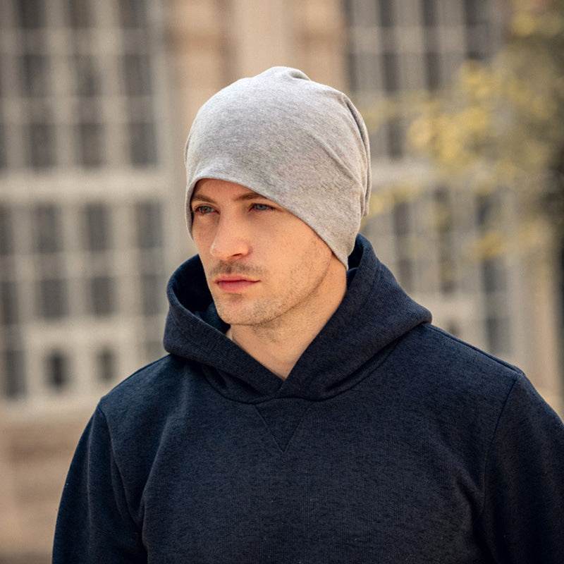 Solid Color Autumn Spring Beanies Hats For Man Male - Mubimart