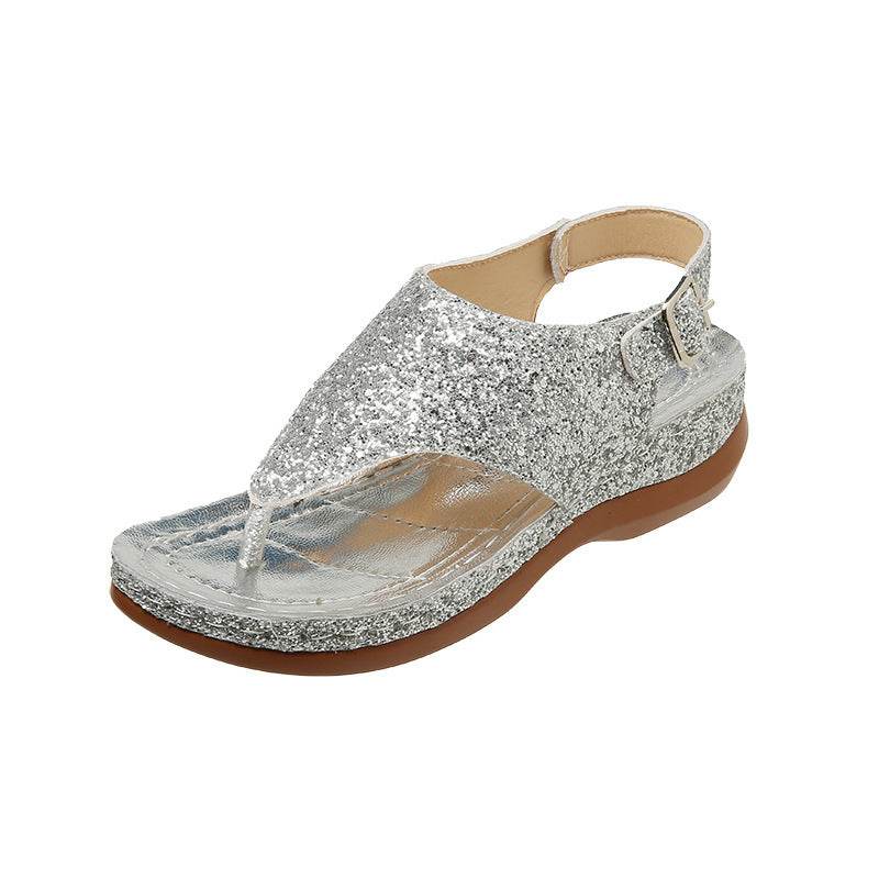 Wedge Casual Sandals Plus Size Wedge Flip-toe Women's Sandals - Mubimart