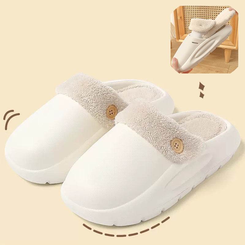 Detachable Washable Slippers Winter Warm House Shoes Bedroom Slippers Women - Mubimart
