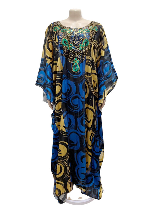 Fashion Printed Robe Dress Women - Mubimart