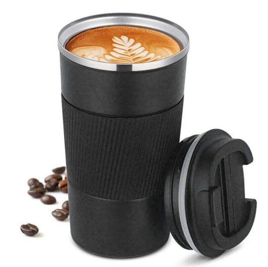 510ML Leakproof Insulated Thermal Travel Stainless Steel Coffee Mug Cup Flask - Mubimart