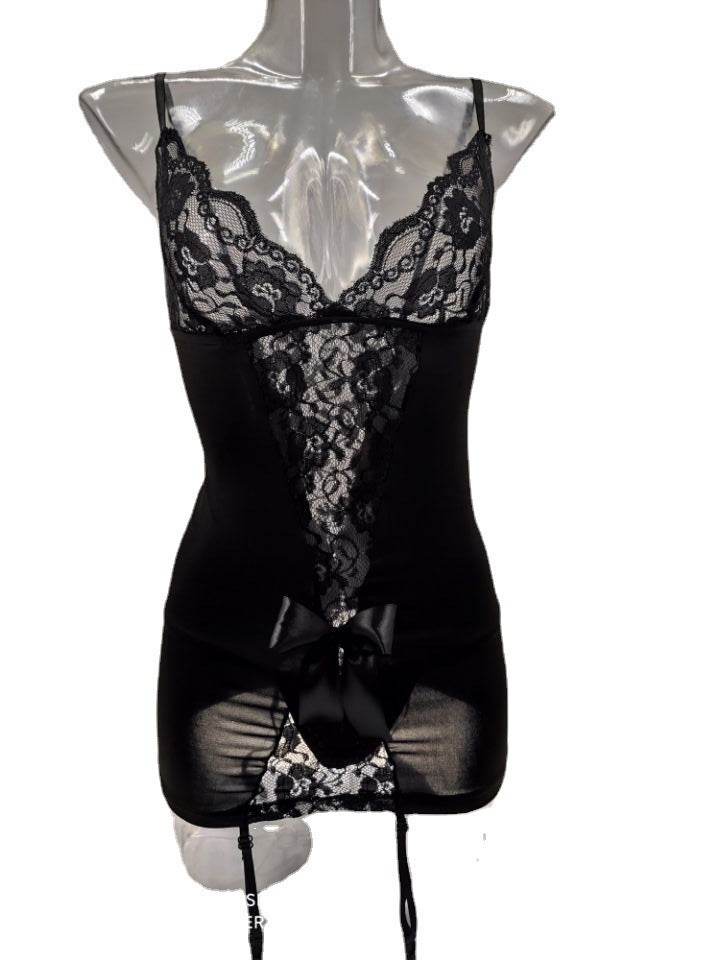 Sexy Lingerie European And American Suspender Skirt Plus Size Uniform Temptation Suspender Pajamas Sexy Nightdress - Mubimart