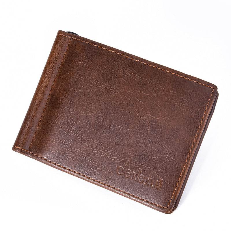 Mens Fashion Simple Vintage Mini Wallet - Mubimart