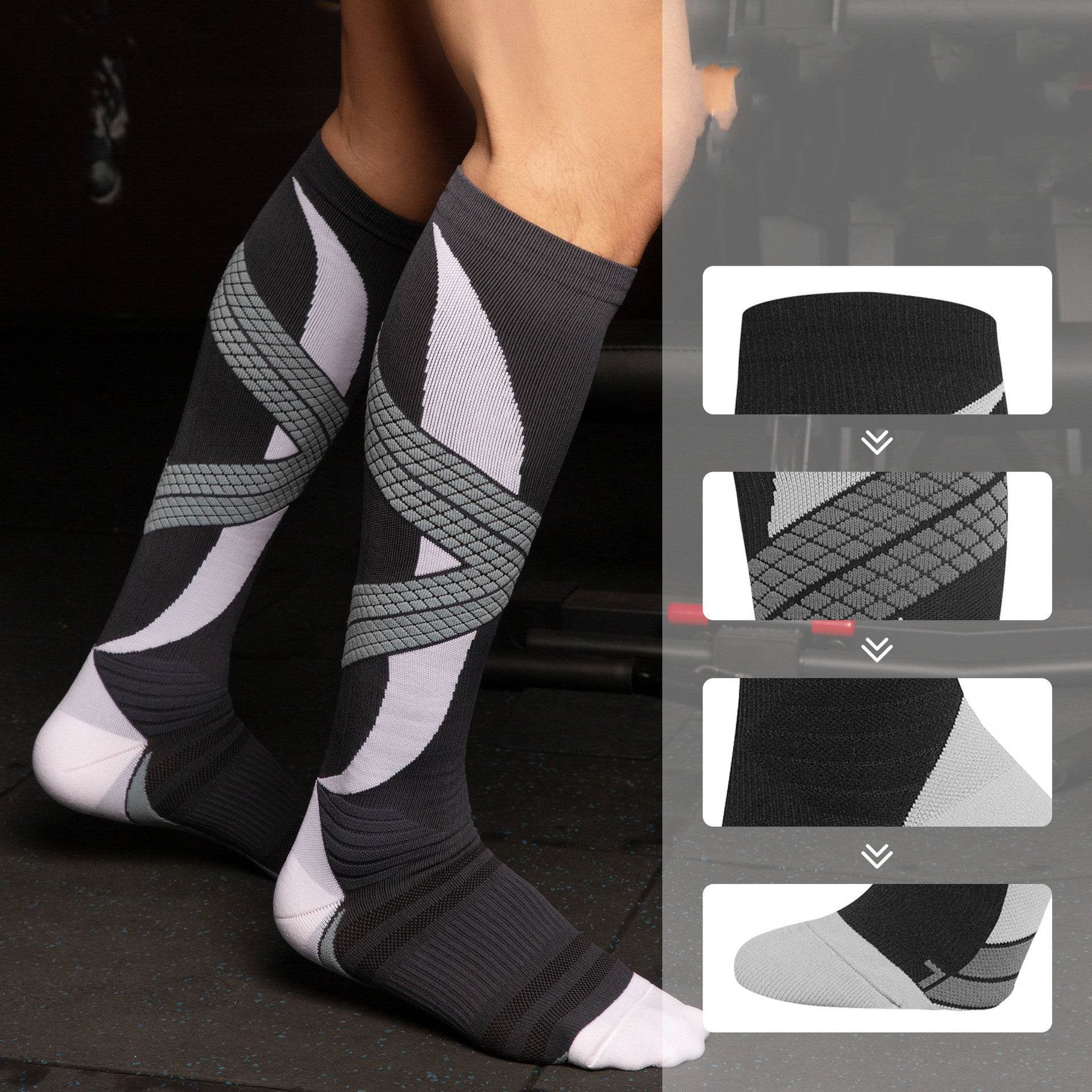 Compression Stockings Long Calf Professional Sports Compression Socks - Mubimart