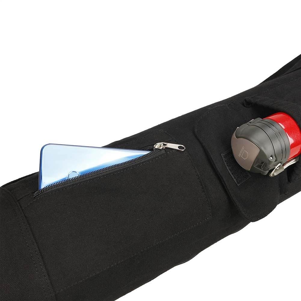 New Portable Gym Blackyoga Backpack Yoga Mat Waterproof Backpack Yoga Bag Nylon Fitness Exercise Yoga Mat Zipper Storage Bag - Mubimart