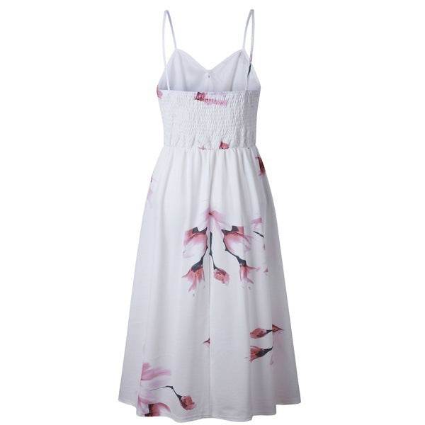 Printing Slip Dress - Mubimart