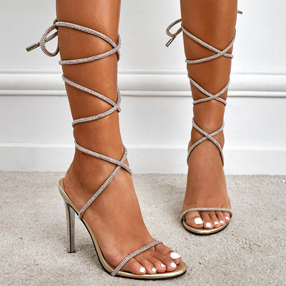 Summer Versatile European And American High Heels Ankle-strap Stilettos Strap - Mubimart