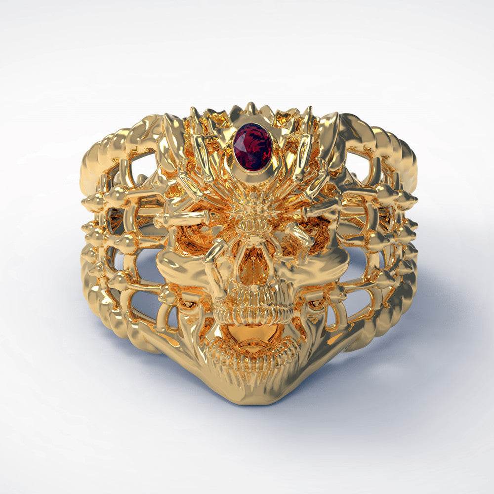 Retro Skull Men Domineering Fashion Ring - Mubimart