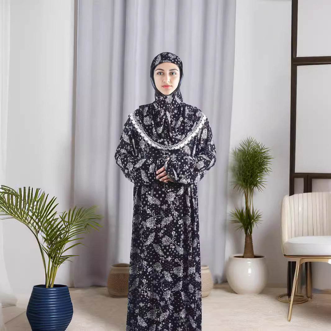 Plus Size Women's Arabic Robe Muslim Classic Fashion Dress - Mubimart