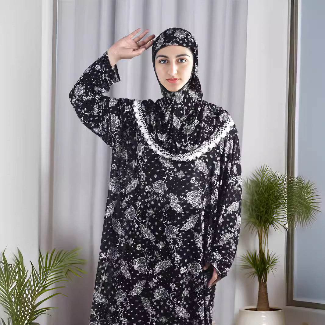 Plus Size Women's Arabic Robe Muslim Classic Fashion Dress - Mubimart