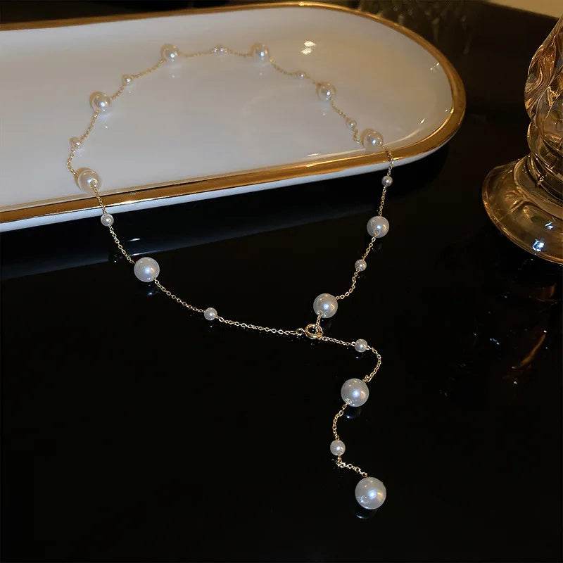 Trendy Pearl Necklace For Women Fashion Starry Pearl Choker Necklaces 2024 Fashion Jewelry Girl Gifts - Mubimart
