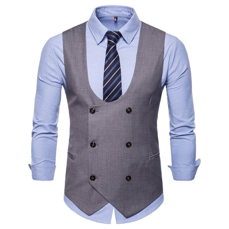 Houndstooth Men's Fashion Casual Vest Slim Suit Vest Hot Sale - Mubimart
