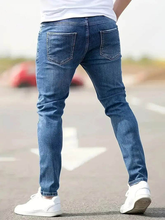 American-style Slim-fit Stretch Jeans - Mubimart