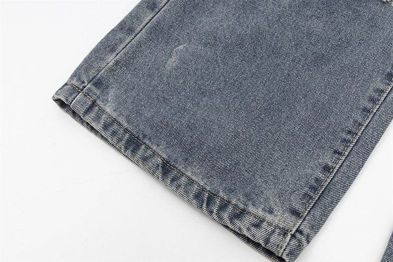 Ripped Jeans Women Loose Straight Wide Leg Oversized Trousers - Mubimart