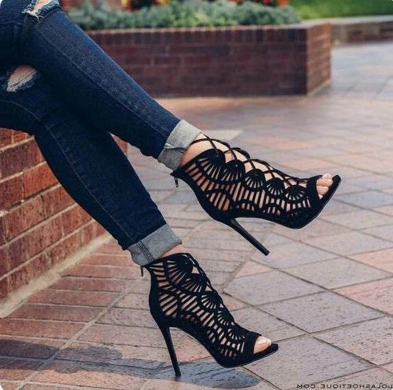 Lace high heels - Mubimart
