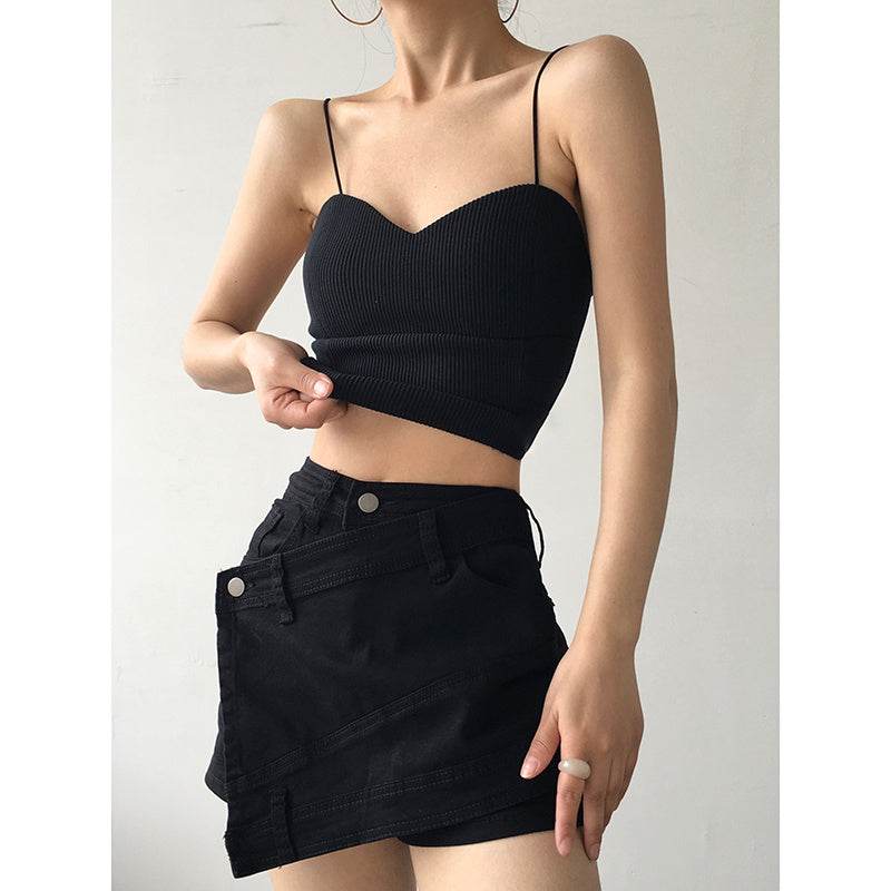 Women's Fashion Solid Color Camisole Top - Mubimart