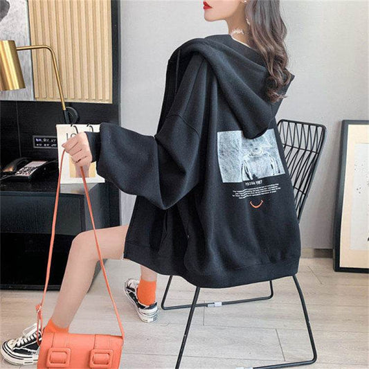 Temperament Hooded Top Plus Size Jacket - Mubimart