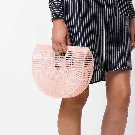 Bamboo Woven Bag Rattan Creative Beach Handbag Women - Mubimart