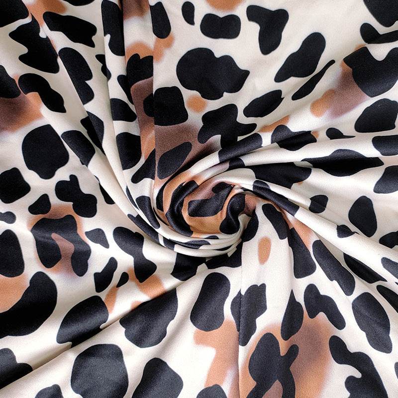 Leopard Print Jumpsuit Plus Size Women's - Mubimart