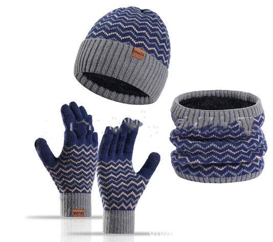 Men's Winter Warm Neck Warmer Cold-proof Knitted Hat - Mubimart